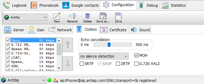 Codecs view